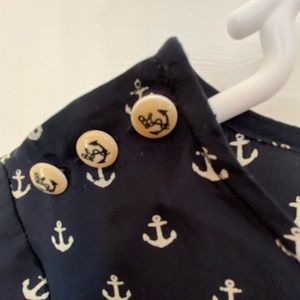 JCrew Navy Nautical Blouse